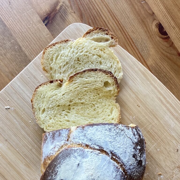 Sweet Mango Brioche Sourdough Loaf