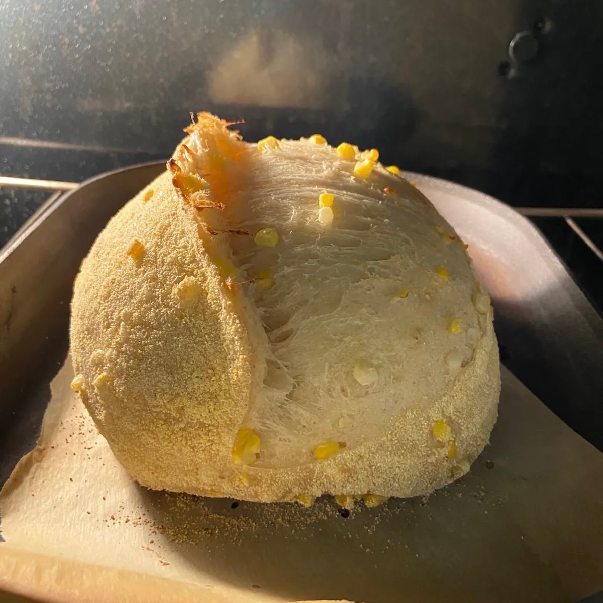 Double Corn Sourdough Bread