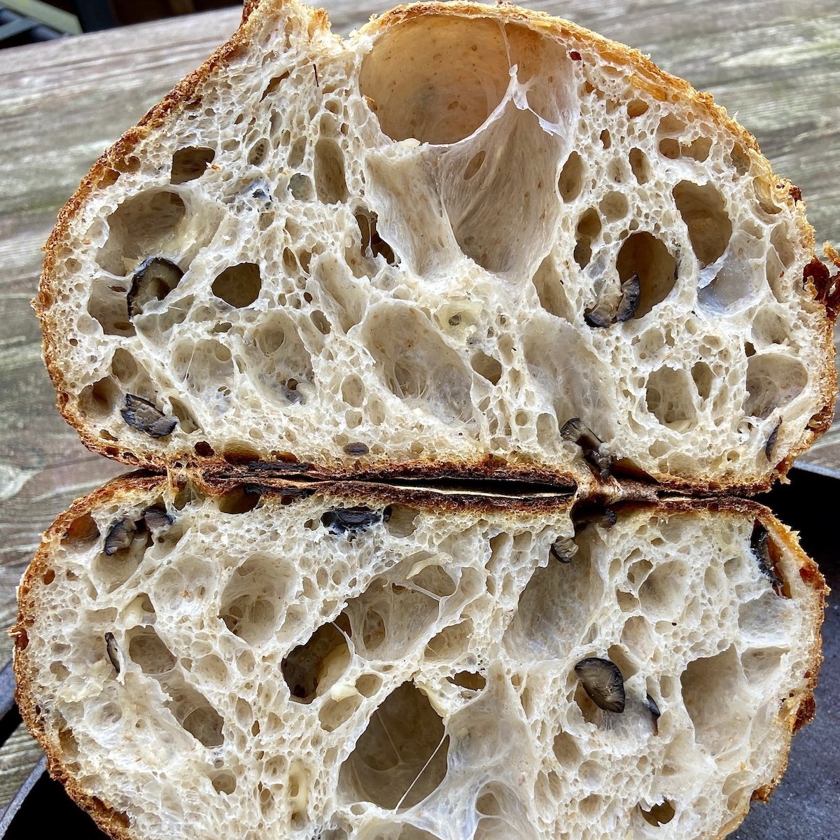 Asiago Cheese & Olives Sourdough