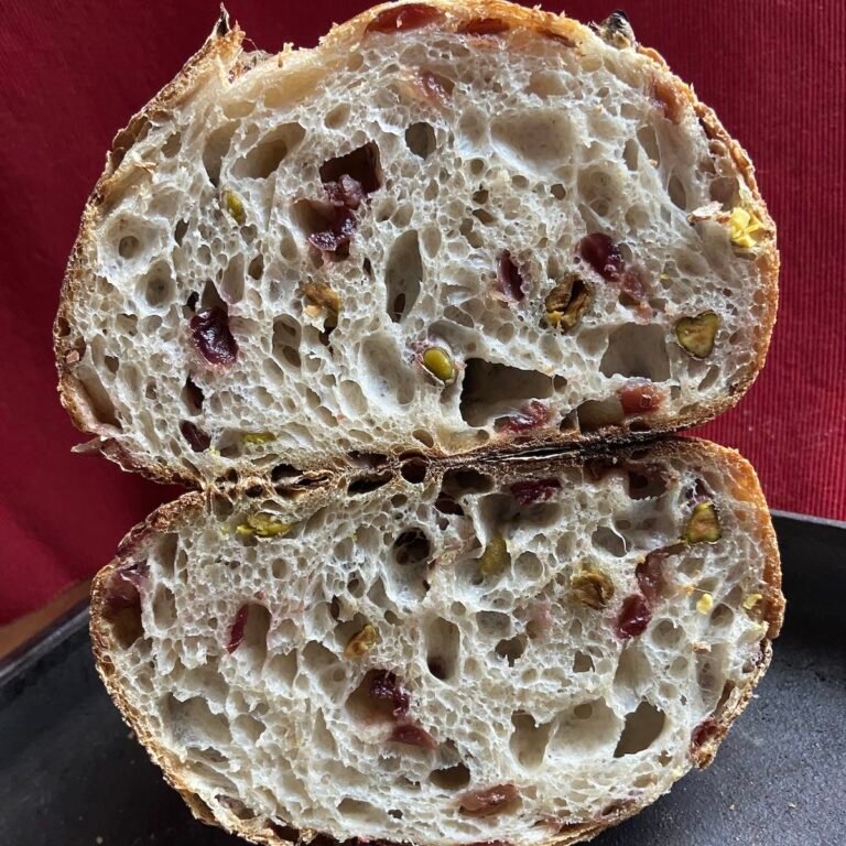 Pistachio Dried Cranberry Sourdough Loaf