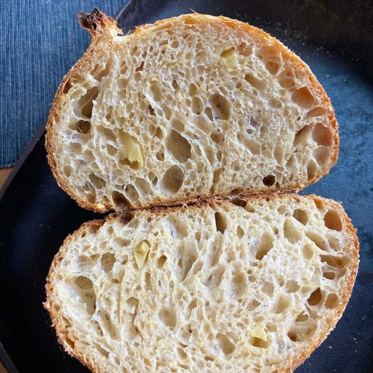 Polenta and Roasted Garlic Sourdough