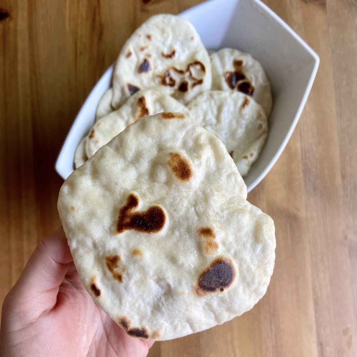 Naan Bread with Sourdough Discard