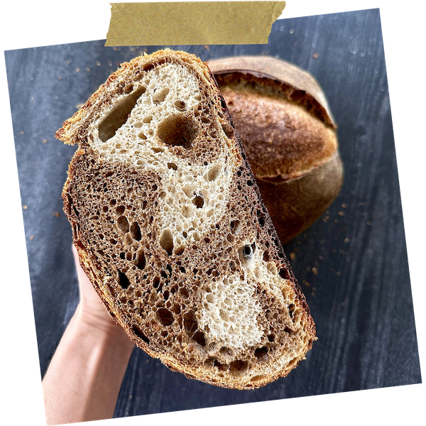 Pan Baked Rye Sourdough Bread