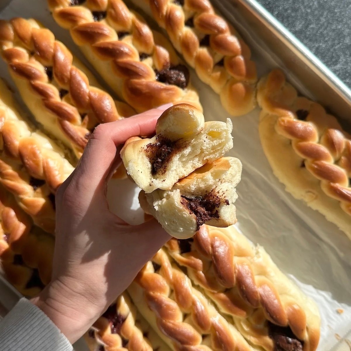 Braided Nutella Rolls