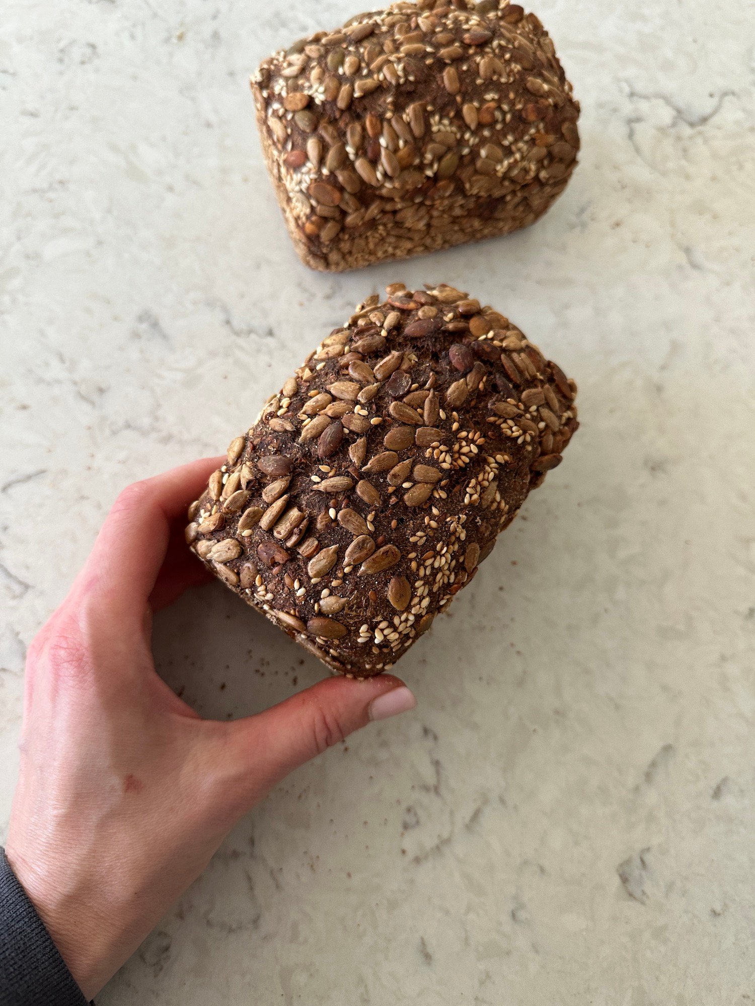 Super Seeded Dark Rye Bread - Natasha's Baking